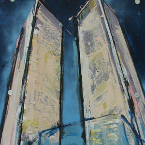 The Towers painting depicting the twin towers