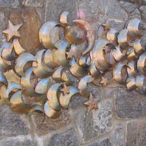 Harris' Wall Sculpture showing moon and star shapes
