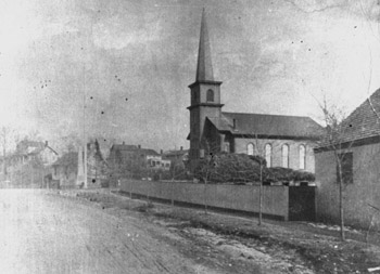 The Presbyterian Church in Northport, ca 1890, first meeting place of the Northport Literary and Social Union.
