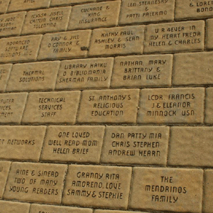 Bricks with donor names