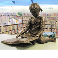 Bronze Reading Girl Sculpture