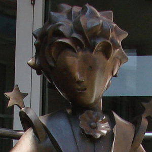 The Little Prince sculpture located in the courtyard