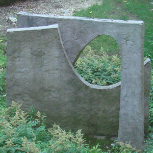 Six foot stone arch sculpture