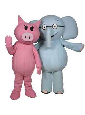 Elephant and Piggie Mascot Costumes