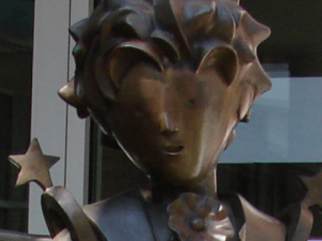 The Little Prince sculpture located in the courtyard