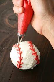 Baseball cupcake
