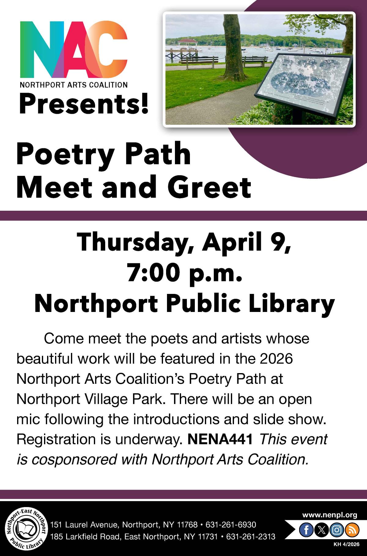 Poetry Path Meet and Greet